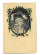 Portrait D'homme - Chapeau , Plumes - Gaufrée - 8564 - Cuir - Hommes