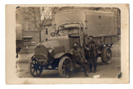 CPA 3427 - MILITARIA - Carte Photo Militaire - DIJON - Camion Militaire Marque ? Et Le Chauffeur - Materiaal