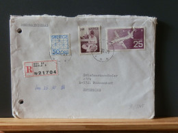 90/521T LETTRE SUEDE 1989 POUR RECOMM. AUTRICHE - Cartas & Documentos