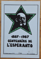 Centenaire De L'Espéranto - 1887 - 1987 - Dessin De Jacques Lardie - Tirage Limité - (n°27471) - Esperanto