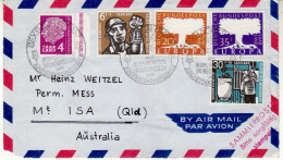 SAAR 1957  LETTER SENT FROM BEXBACH TO Mt.ISA AUSTRALIA /PIECE OF COVER/ - Storia Postale