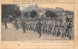 07-PRIVAS- CARTE LETTRE MILITAIRE- 61 Eme REGIMENT D'INFANTERIE A L'EXERCICE - ASSAUT A LA BAÏONNETTE - Privas