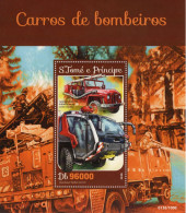 Vehicules De Pompiers - Carros De Bombeiros - Fire Trucks - Camions -   S.Tomé E Príncipe 2016 - 1v  Sheet Mint/Neuf/MNH - Camion