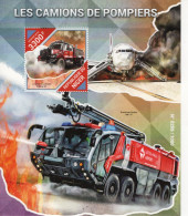 Vehicules De Pompiers - Carros De Bombeiros - Fire Trucks - Camions -   Rep. Du Niger 2015 - 1v  Sheet Mint/Neuf/MNH - Trucks