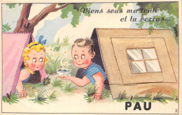 64-PAU- CARTE A SYSTEME DEPLAINTE- VIENS SOUS MA TENTE ET TU VERRAS PAU - Pau