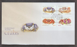 Christmas Island 2020 Crabs FDC - Crustaceans
