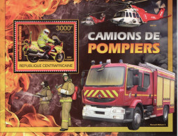 Vehicules De Pompiers - Carros De Bombeiros - Fire Trucks - Camions -Rep. Centrafricaine  2012 - 1v  Sheet Mint/Neuf/MNH - Trucks