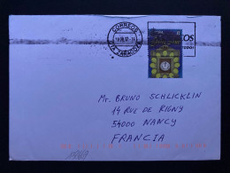 LETTRE Pour La FRANCE TP HORLOGE B OBL.MEC.17 08 17 CTA ZARAGOZA - Brieven En Documenten