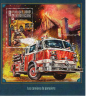 Vehicules De Pompiers - Carros De Bombeiros - Fire Trucks - Camions - Centrafricaine 2016 - 1v  Sheet Mint/Neuf/MNH - Camion