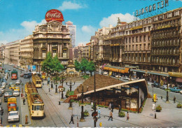 BELGIO / BELGE - BRUXELLES - LA PLACE DE BROUCHèRE - COCA COLA - TRAM - METROPOLE - 1969 - Marktpleinen, Pleinen