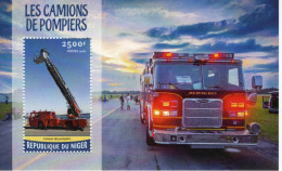 Vehicules De Pompiers - Carros De Bombeiros - Fire Trucks - Camions -  Rep.Niger 2016 - 1v  Sheet Mint/Neuf/MNH - Trucks