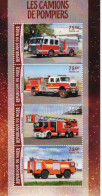Vehicules De Pompiers - Carros De Bombeiros - Fire Trucks - Camions -  Rep.Niger 2016 - 4v  Sheet Mint/Neuf/MNH - Trucks