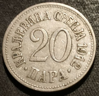 SERBIE - SERBIA - 20 PARA 1912 - Milan I - KM 20 - Serbia