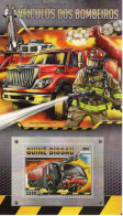 Vehicules De Pompiers - Carros De Bombeiros - Fire Trucks - Camions -  Guiné-Bissau 2016  - 1v  Sheet Mint/Neuf/MNH - Trucks