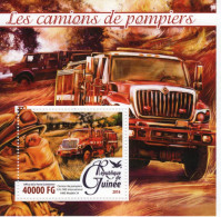 Vehicules De Pompiers - Carros De Bombeiros - Fire Trucks - Camions -  République Guiné 2016  - 1v  Sheet Mint/Neuf/MNH - Camions