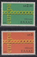 GRIECHENLAND 1074-1075, Postfrisch **, Europa CEPT 1971, Symbolisierte Kette - 1971