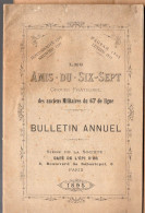 Bulletin Annuel Des AMIS DU  SIX-SEPT  (67e De Ligne)   1895 (M5817) - Französisch