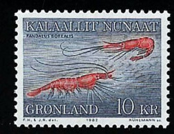 1982 Northern Prawn  Michel GL 133 Stamp Number GL 136 Yvert Et Tellier GL 121 Stanley Gibbons GL 134 Xx MNH - Unused Stamps