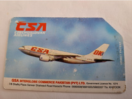 PAKISTAN  TELIPS /  CARD RS 100 URMET SYSTEM  CSA TJECH AIRPLANE/ USED        ** 15005** - Pakistán