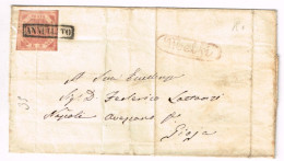 1858 REGNO DI NAPOLI PIEGO VIAGGIATO MELFI - GIOIA - Neapel