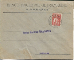 BANCO NACIONAL ULTRAMARINO , 1921 , Commercial Cover From  Guimarães To Santarém , Ceres Stamp - Portogallo