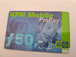 NETHERLANDS  / PREPAID HFL 50,00 KPN MOBILE  /  LADY ON PHONE    /  USED  CARD    ** 15031** - Non Classificati