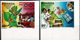 Rwanda Space 1979 Soccer World Cup. Intelsat. Philexafrique II.  IMPERF - Andere & Zonder Classificatie