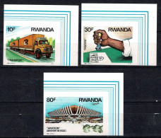 Rwanda Space 1986 Satellitetransport And Telecommunication. Imperf (not Complete) - Other & Unclassified