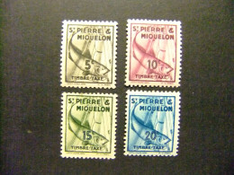 SAINT - PIERRE ET MIQUELON 1938 MORUE (BACALAO) YVERT TAX 32 / 41 ** MNH Incomplete - Postage Due