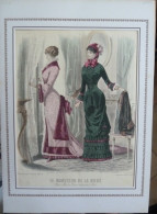 Le Moniteur De La Mode 1881 - Gravure D'époque XIXème ( Déstockage Pas Cher, Cause Retraite) Réf;  Réf; F 14 - Antes De 1900