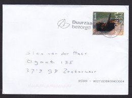 Netherlands: Cover, 2023, 1 Stamp, Black Woodpecker Bird, Animal (traces Of Use) - Storia Postale