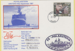 Norway  FS Polarstern Heli Flight From Polarstern To Longyearbyen 2.7.1987 (SX171A) - Polar Flights
