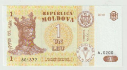 Banknote Moldova-moldavië 1 Leu 2010 UNC - Moldawien (Moldau)