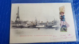 Exposition Universelle De Paris 1900 , Passerelle Du Pont De L'alma , Carte Barometre - Expositions