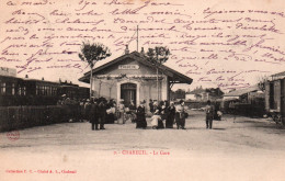 Chabeuil (Drôme) La Gare, Animation à L'arrivée Du Train - Cliché A.L. - Carte Dos Simple 1903 - Other & Unclassified