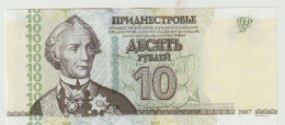 Banknote Moldova-transnistria 10 Ruble 2007 UNC - Moldawien (Moldau)