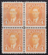 Canada     .    SG  .    357  Bloc Of 4        .    *       .     Mint-hinged - Unused Stamps