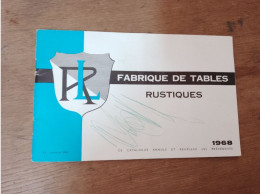 129 //  FABRIQUE DE TABLES RUSTIQUES 1968 / CATALOGUE - Casa & Decorazione