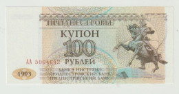 Banknote Moldova-transnistria 100 Ruble 1993 UNC - Moldawien (Moldau)