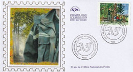 FRANCE 2015_Envel. 1er Jour_fdc_soie_50 Ans De L'Office National Des Forêts (5011).Oblit. PJ Paris 20/11/15. - 2010-2019