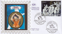 FRANCE 2015_Enveloppe 1er Jour_Fdc_soie_Tableau_Léonard Limosin (4928). Oblit.PJ 87 Limoges 27/02/15. - 2010-2019