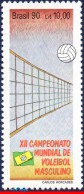 Ref. BR-2256 BRAZIL 1990 - WORLD MEN�S VOLLEYBALCHAMPIONSHIP, MI# 2370; MNH, SPORTS 1V Sc# 2256 - Volley-Ball