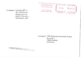 Holland:Netherlands:Estonia:NATO Special Cancellation And Cover, JFC HQ Brunssum, Certified, 2006 - Macchine Per Obliterare (EMA)