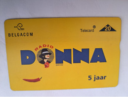 BELGIUM  L & G CARD / RADIO DONNA 5 YEAR     /  /741C  / CARD 20 UNITS  / USED CARD     ** 15036** - Met Chip