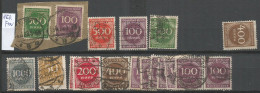 Germany WEIMAR - INFLA  Era - "Numbers" - Small Lot Of USED Stamps Incl. PERFIN - Sammlungen