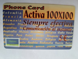 SPAIN/ ESPANA/€ 5,00/  ACTIVIA 100X 100- SIEMPRE EFECTIVA   / Fine Used   PREPAID   **15041** - Basisausgaben