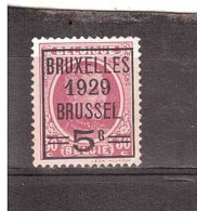 BRUXELLES 1929 BRUSSEL - Sobreimpresos 1922-31 (Houyoux)