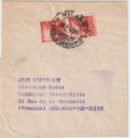 ITALIE - 1950 - BANDE JOURNAL De MILANO => BOULOGNE SUR SEINE - Poststempel