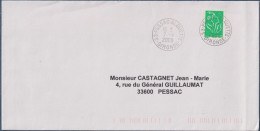 Seul Sur Lettre Avec Superbe Oblitération Lamouche TVP Lettre Verte N°3742a Phil@poste 7.4.2008 - 2004-2008 Marianne (Lamouche)