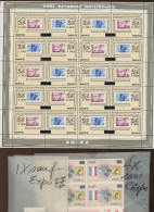 1991 Nov. COB 1420-1433 X 5 Avec Le Feuillet Complet De L'expo.Philatélique - Unused Stamps